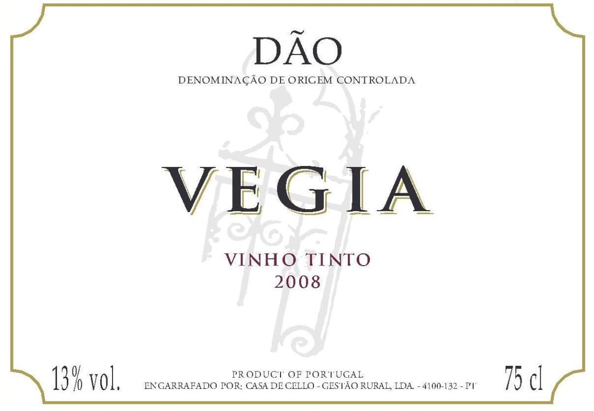 Casa de Cello Vegia Vinho Tinto 2008 Front Label