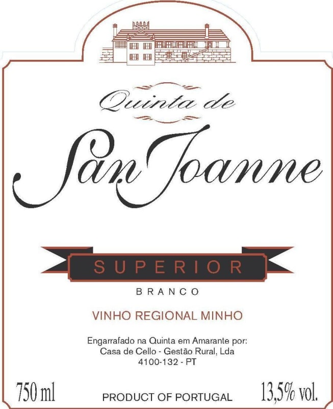 Casa de Cello Quinta de San Joanne Superior Branco 2012 Front Label