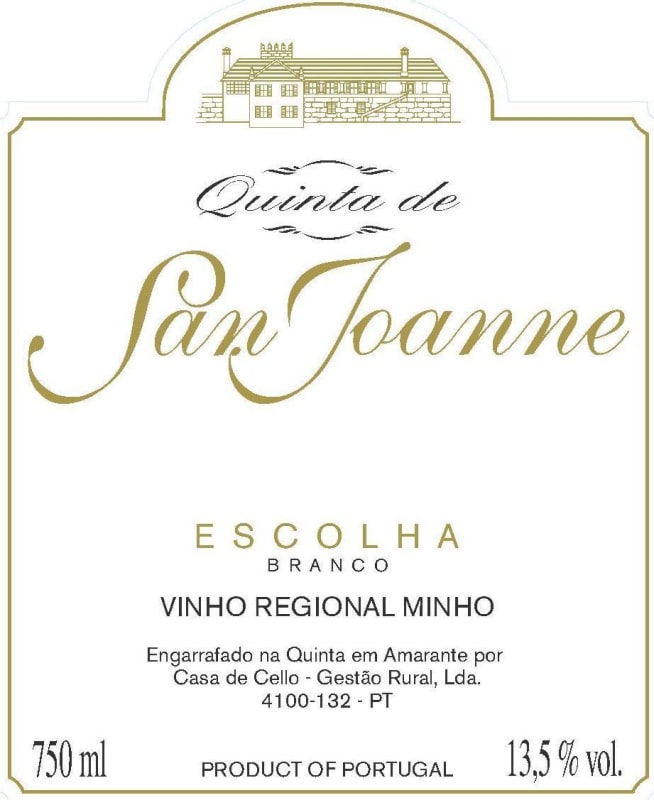 Casa de Cello Quinta de San Joanne Escolha Branco 2014 Front Label