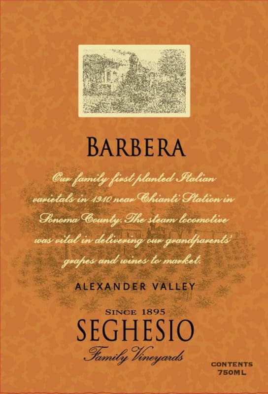 Seghesio Barbera 2014 Front Label