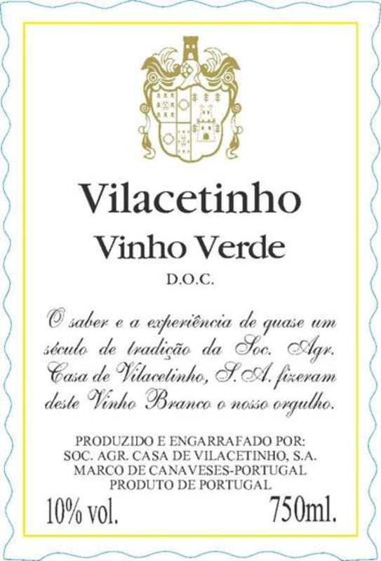 Casa de Vilacetinho Vinho Verde 2011 Front Label