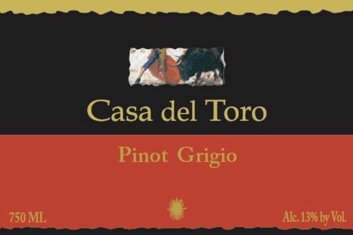 Casa del Toro Pinot Grigio 2015 Front Label