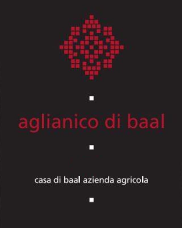 Casa di Baal Colli di Salerno Aglianico 2012 Front Label