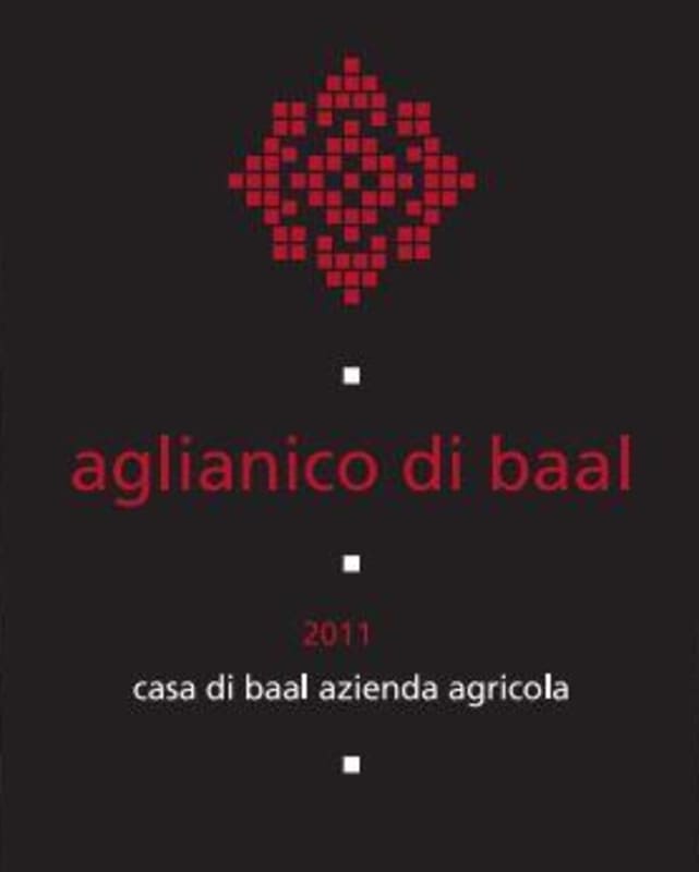 Casa di Baal Colli di Salerno Aglianico 2011 Front Label