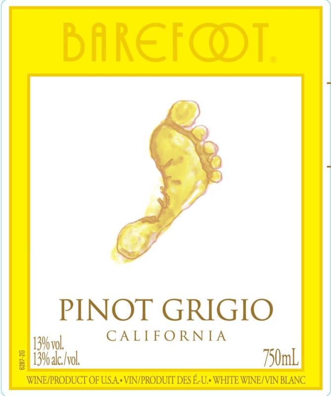 Barefoot Pinot Grigio 2012 Front Label