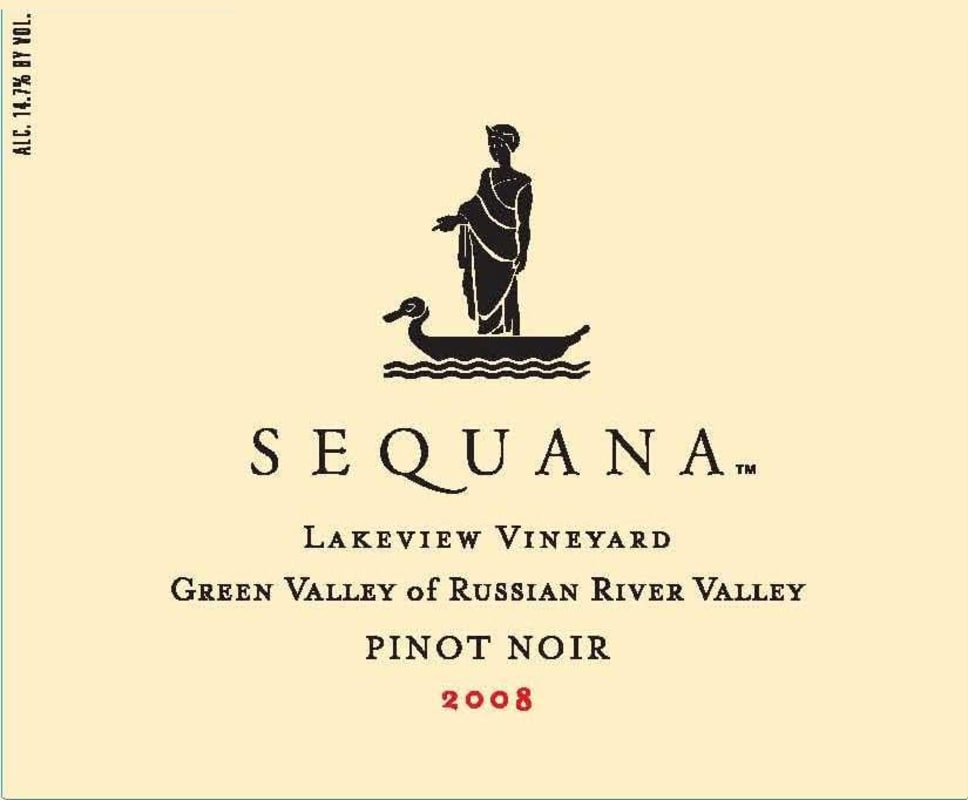 Sequana Lakeview Vineyard Pinot Noir 2008 Front Label