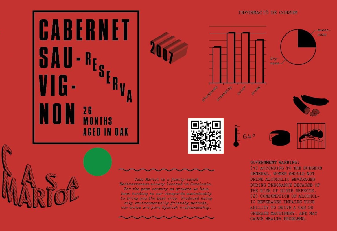 Casa Mariol Reserva Cabernet Sauvignon 2007 Front Label