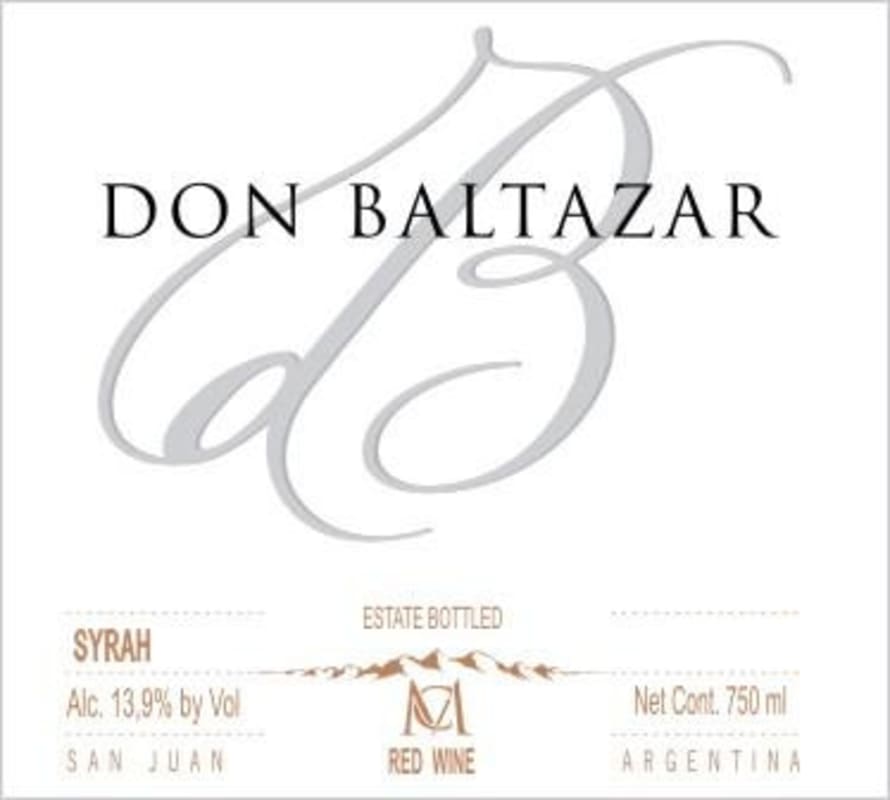 Casa Montes Bodega & Vinedos Don Baltazar Syrah 2010 Front Label