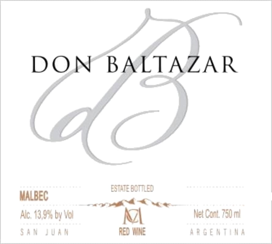 Casa Montes Bodega & Vinedos Don Baltazar Malbec 2013 Front Label