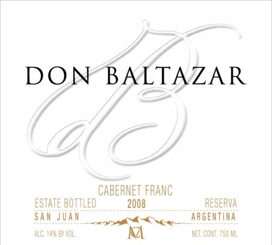 Casa Montes Bodega & Vinedos Don Baltazar Cabernet Franc 2008 Front Label
