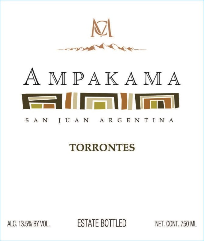 Casa Montes Bodega & Vinedos Ampakama Torrontes 2014 Front Label