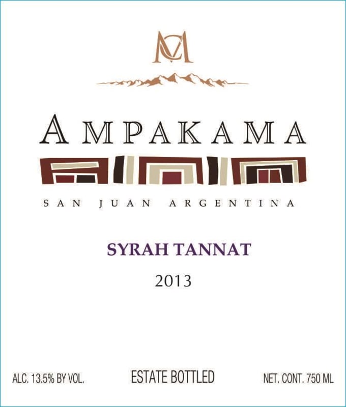 Casa Montes Bodega & Vinedos Ampakama Syrah Tannat 2013 Front Label