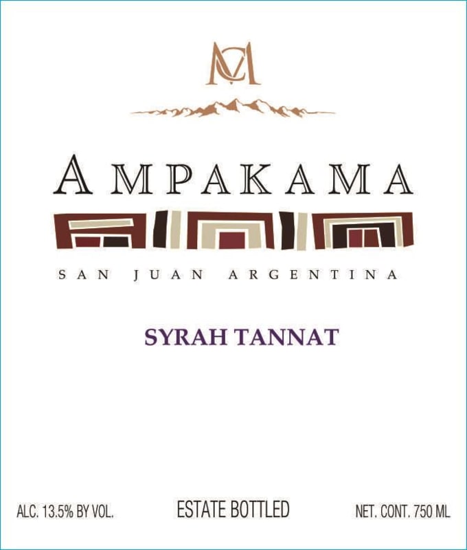 Casa Montes Bodega & Vinedos Ampakama Syrah Tannat 2014 Front Label