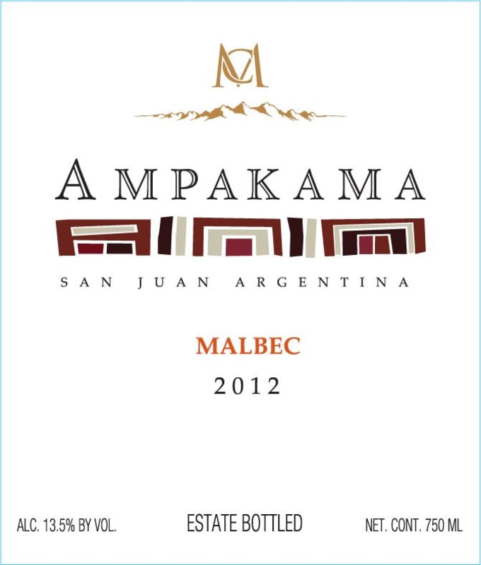 Casa Montes Bodega & Vinedos Ampakama Malbec 2012 Front Label