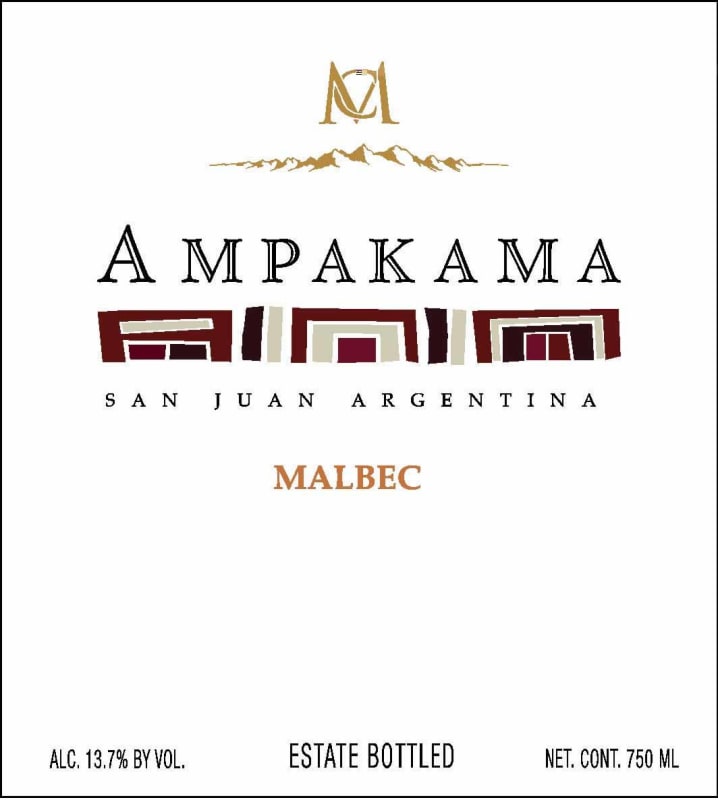 Casa Montes Bodega & Vinedos Ampakama Malbec 2010 Front Label