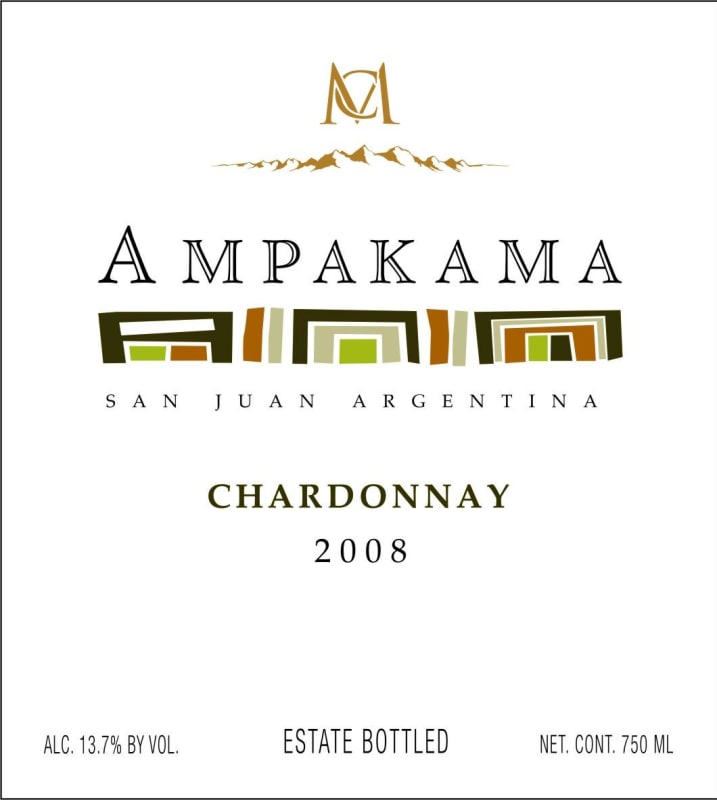Casa Montes Bodega & Vinedos Ampakama Chardonnay 2008 Front Label