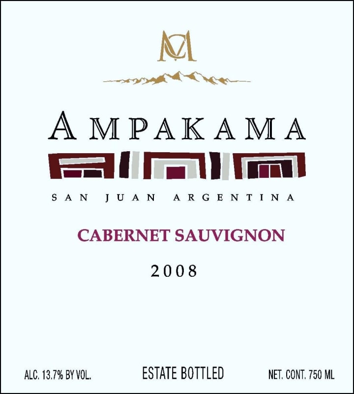 Casa Montes Bodega & Vinedos Ampakama Cabernet Sauvignon 2008 Front Label