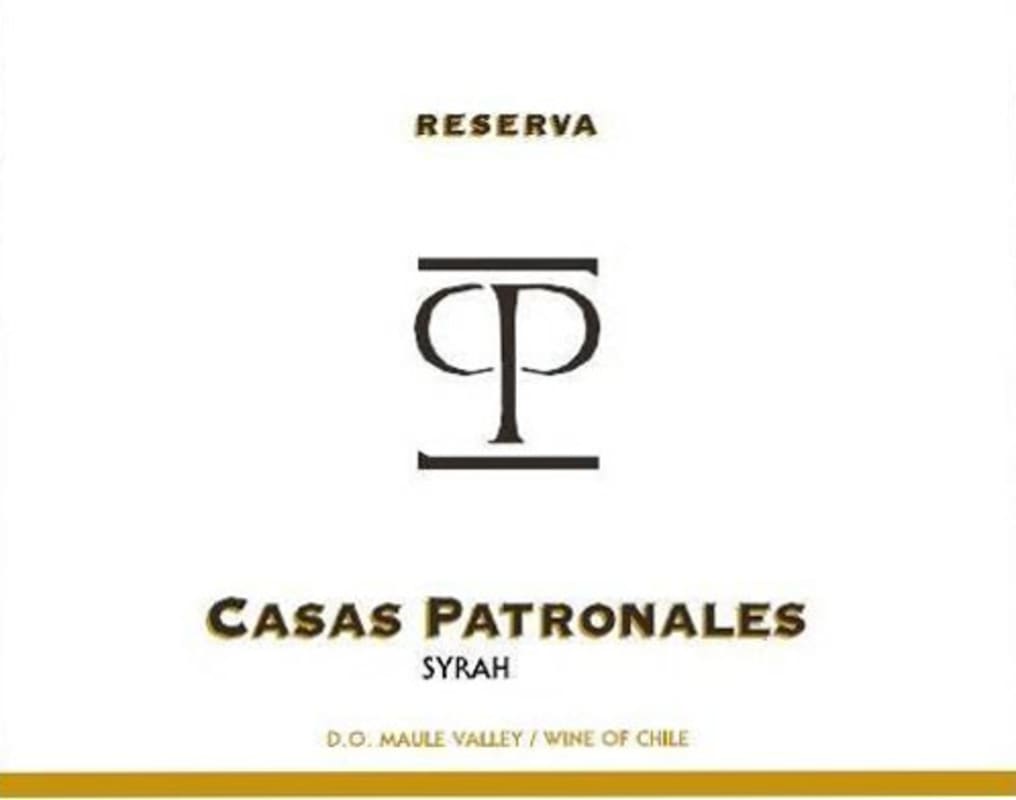 Casas Patronales Reserva Syrah 2011 Front Label