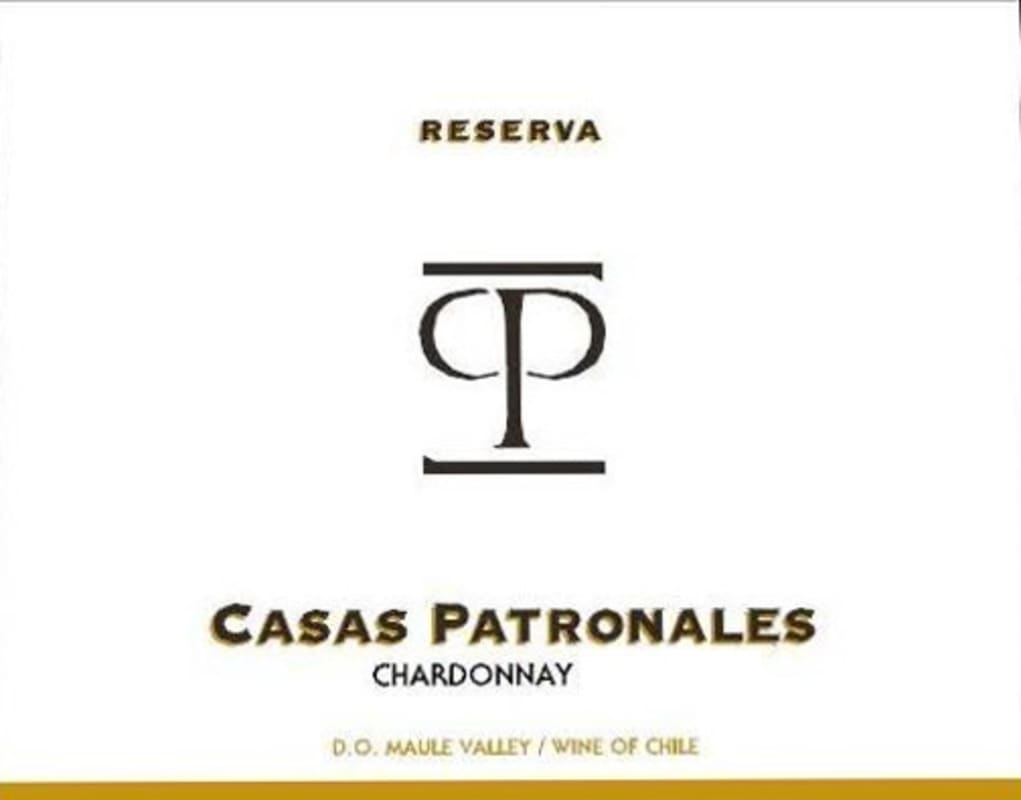 Casas Patronales Reserva Chardonnay 2013 Front Label