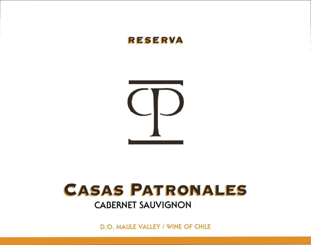 Casas Patronales Reserva Cabernet Sauvignon 2012 Front Label