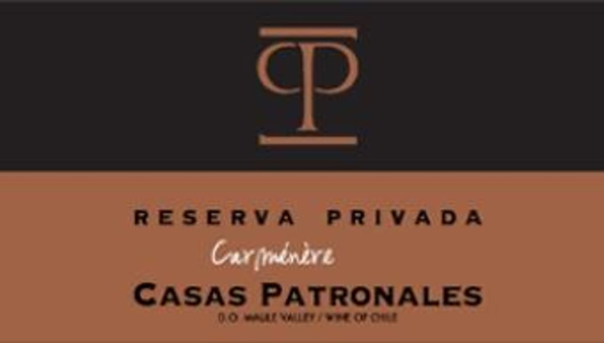 Casas Patronales Carmenere 2014 Front Label