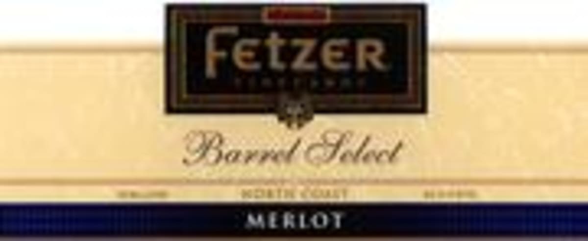 Fetzer Barrel Select Merlot 1998 Front Label