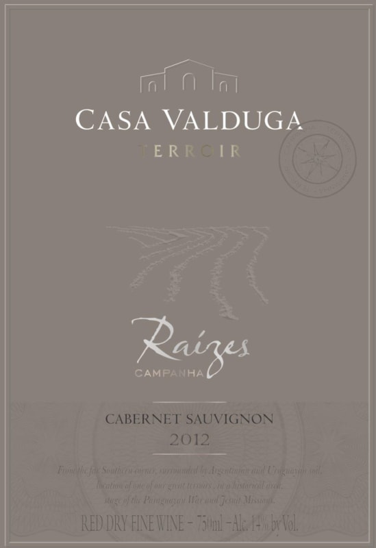 Casa Valduga Terroir Raizes Cabernet Sauvignon 2012 Front Label