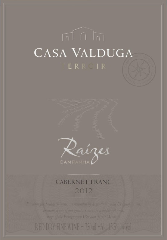 Casa Valduga Terroir Raizes Cabernet Franc 2012 Front Label