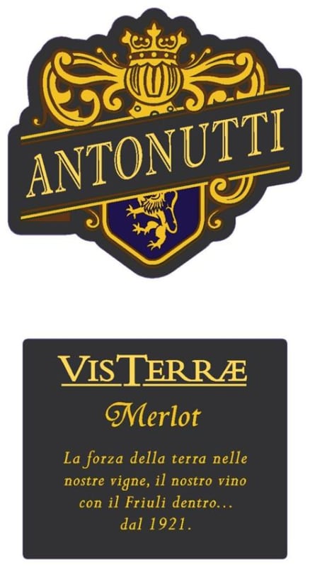 Casa Vinicola Antonutti Friuli Grave Vis Terrae Merlot 2012 Front Label