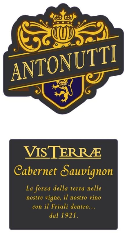 Casa Vinicola Antonutti Friuli Grave Vis Terrae Cabernet Sauvignon 2008 Front Label