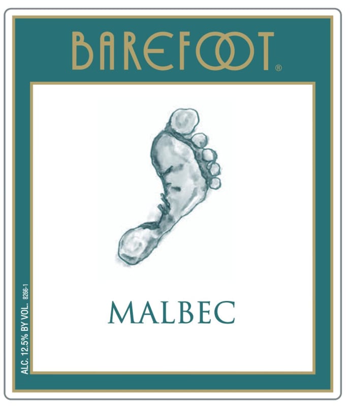 Barefoot Malbec 2012 Front Label