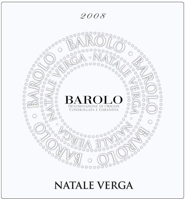 Casa Vinicola Natale Verga s.p.a. Barolo 2008 Front Label