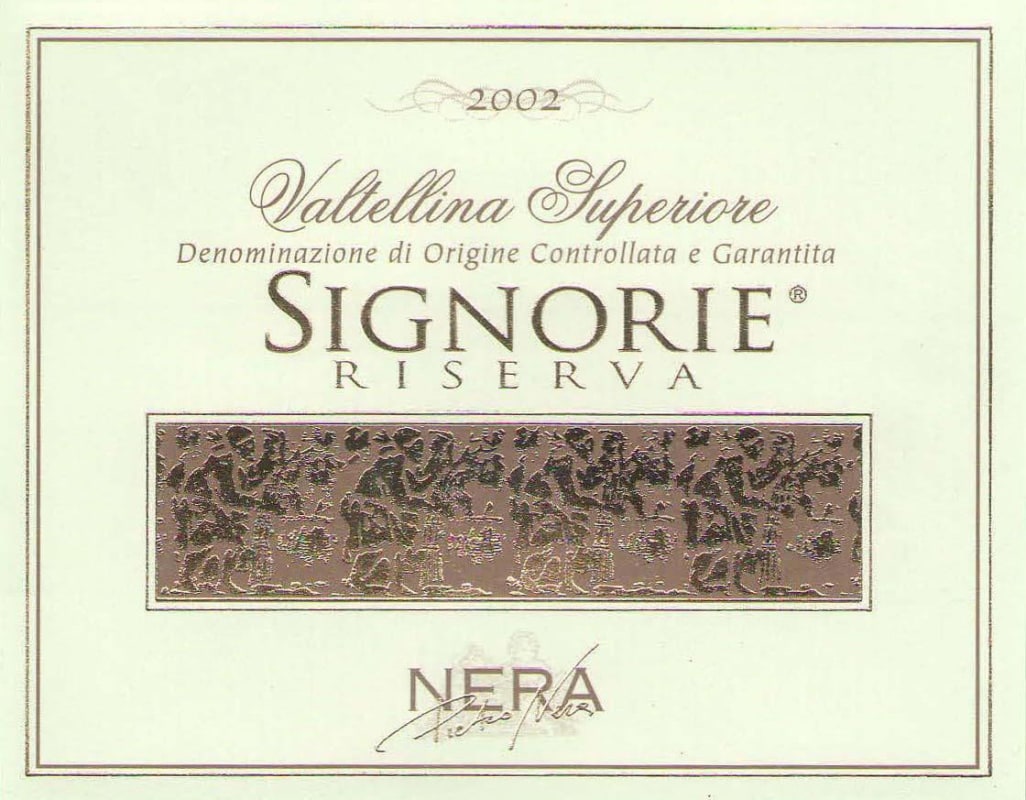 Casa Vinicola Pietro Nera Casa Vinicola Pietro Nera Signorie Riserva 2002 Front Label