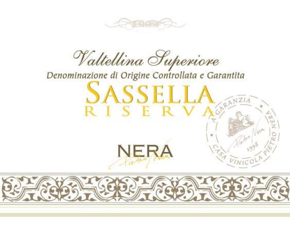 Casa Vinicola Pietro Nera Sassella Riserva 2008 Front Label