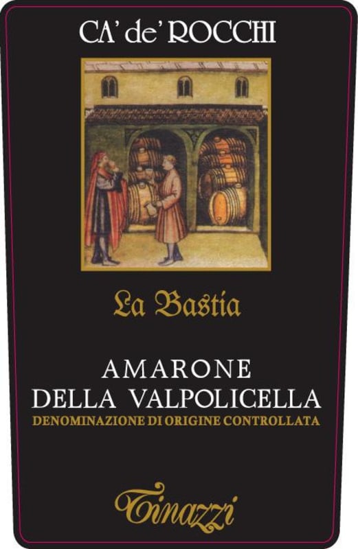 Casa Vitivinicola Tinazzi Amarone della Valpolicella Ca' de' Rocchi La Bastia 2012 Front Label