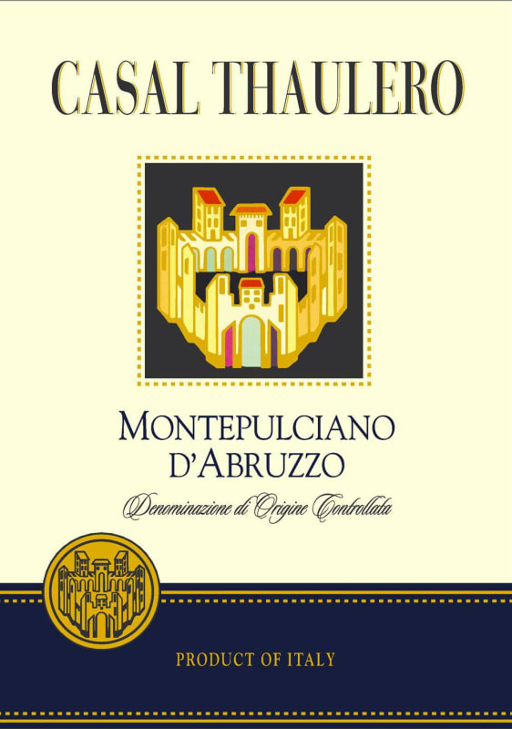 Casal Thaulero Montepulciano d'Abruzzo 2012 Front Label