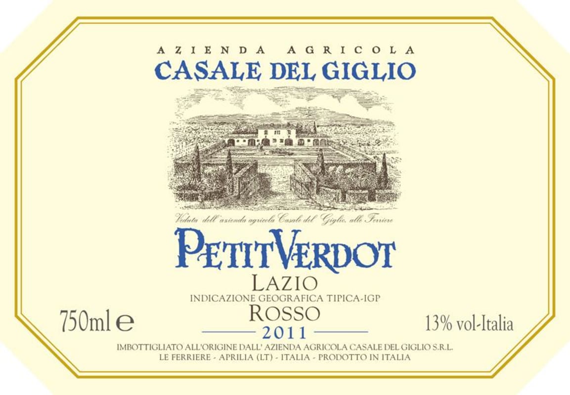 Casale del Giglio Petit Verdot 2011 Front Label