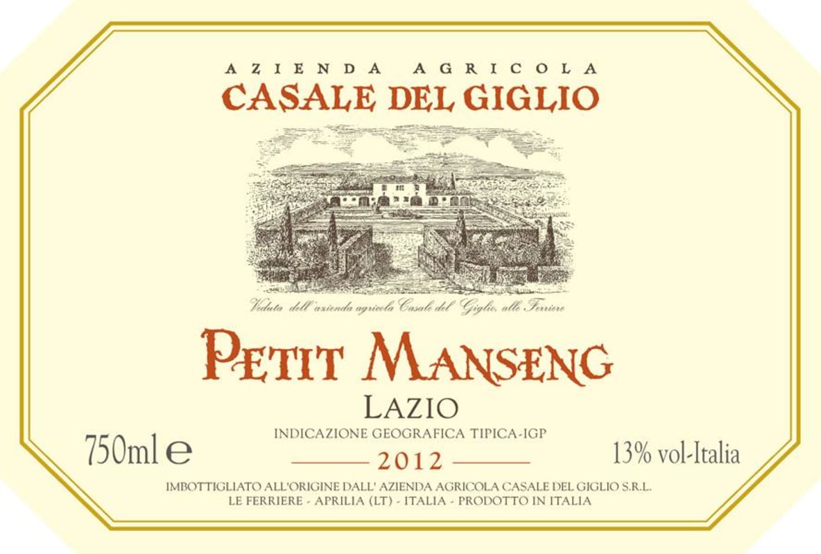 Casale del Giglio Petit Manseng 2012 Front Label