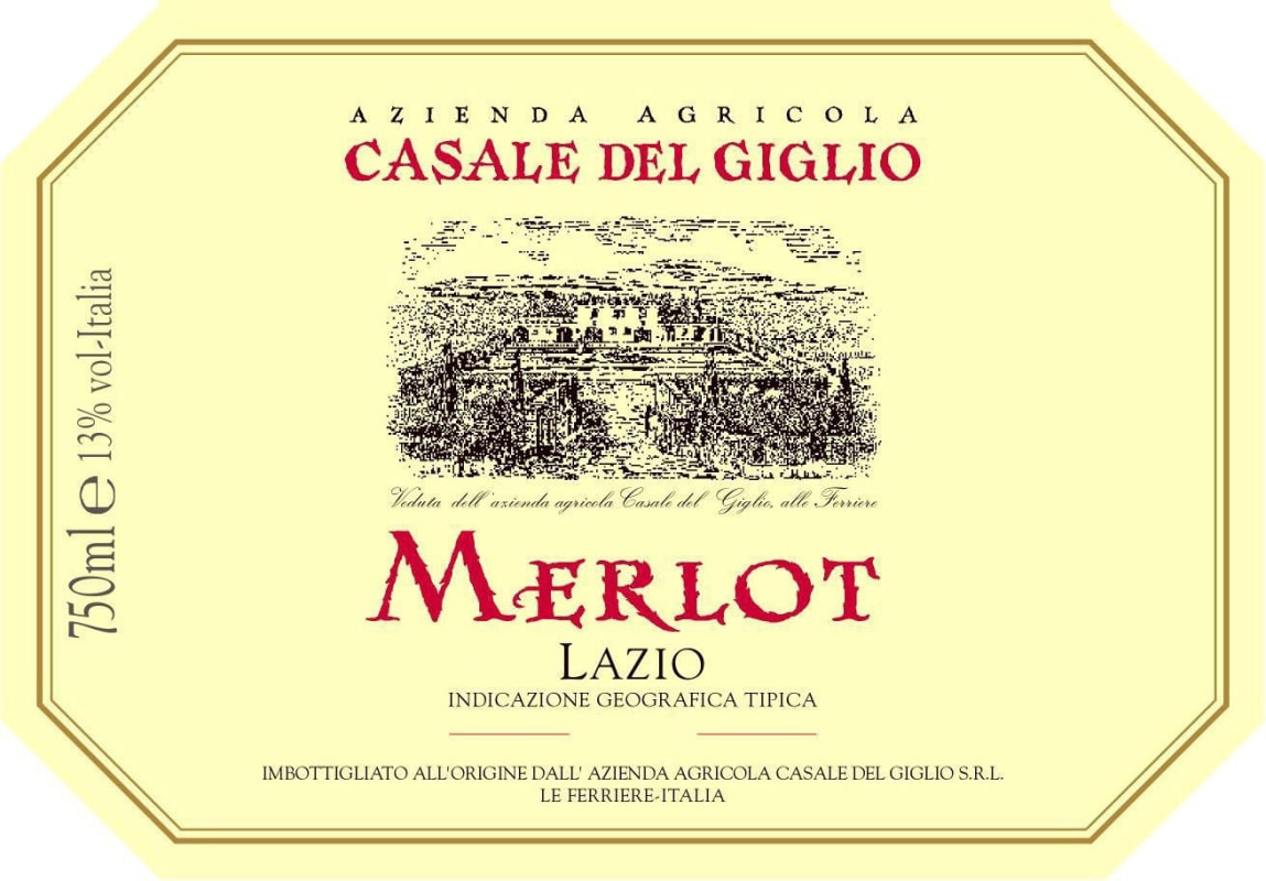Casale del Giglio Merlot 2010 Front Label