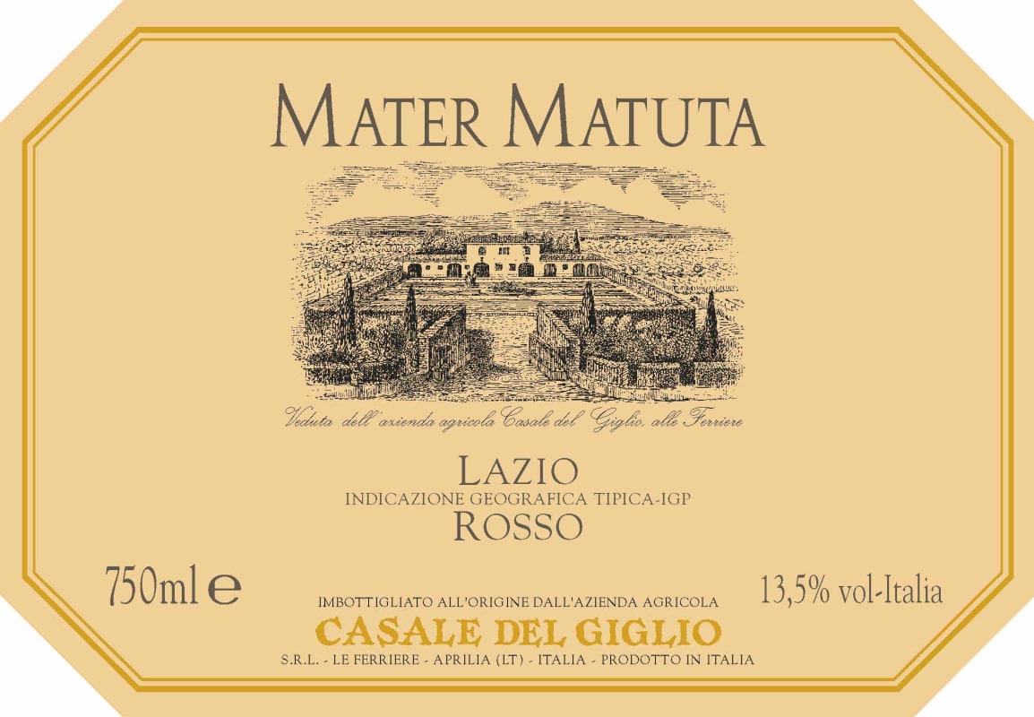 Casale del Giglio Mater Matuta Rosso 2010 Front Label