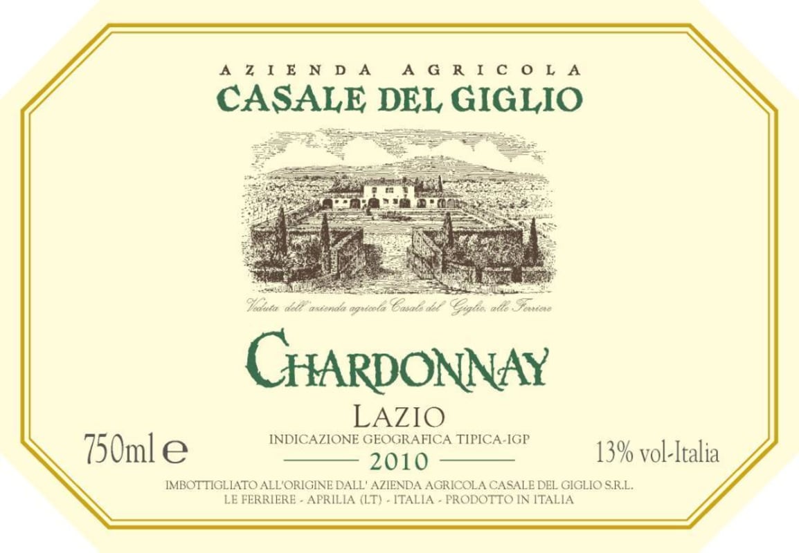 Casale del Giglio Chardonnay 2010 Front Label