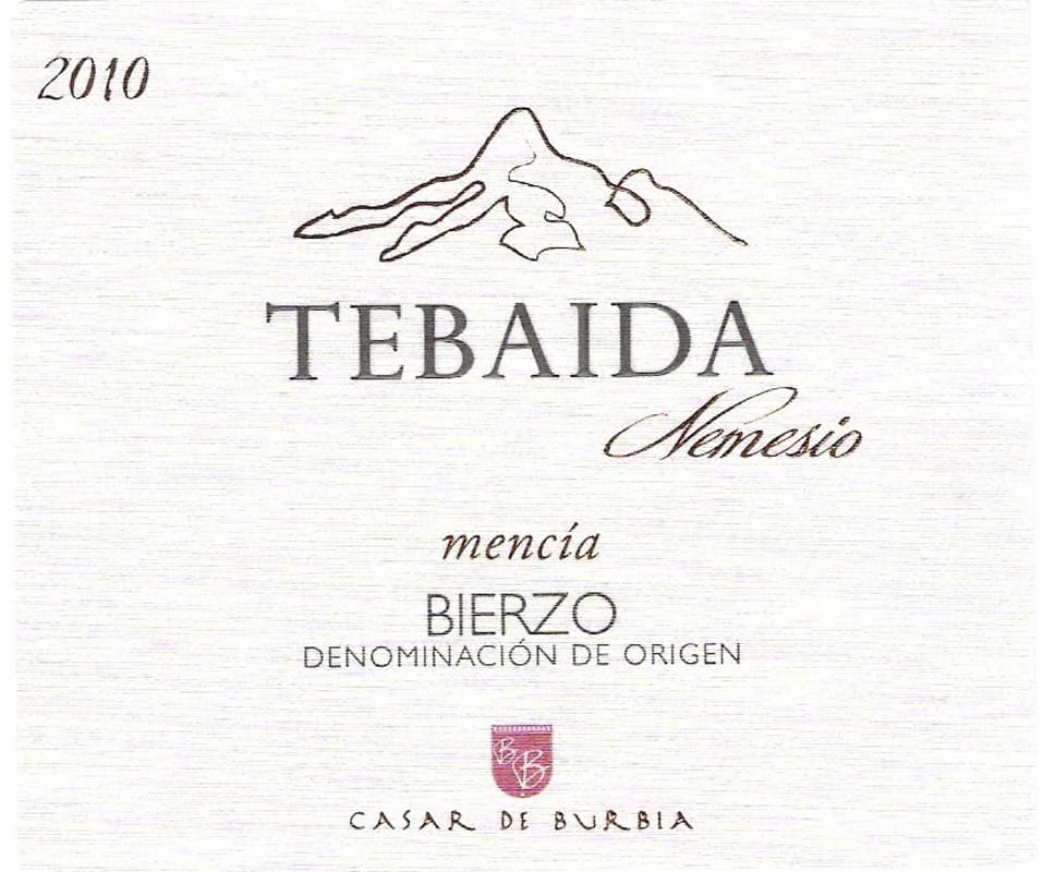 Casar de Burbia Tebaida Nemesio Mencia 2010 Front Label