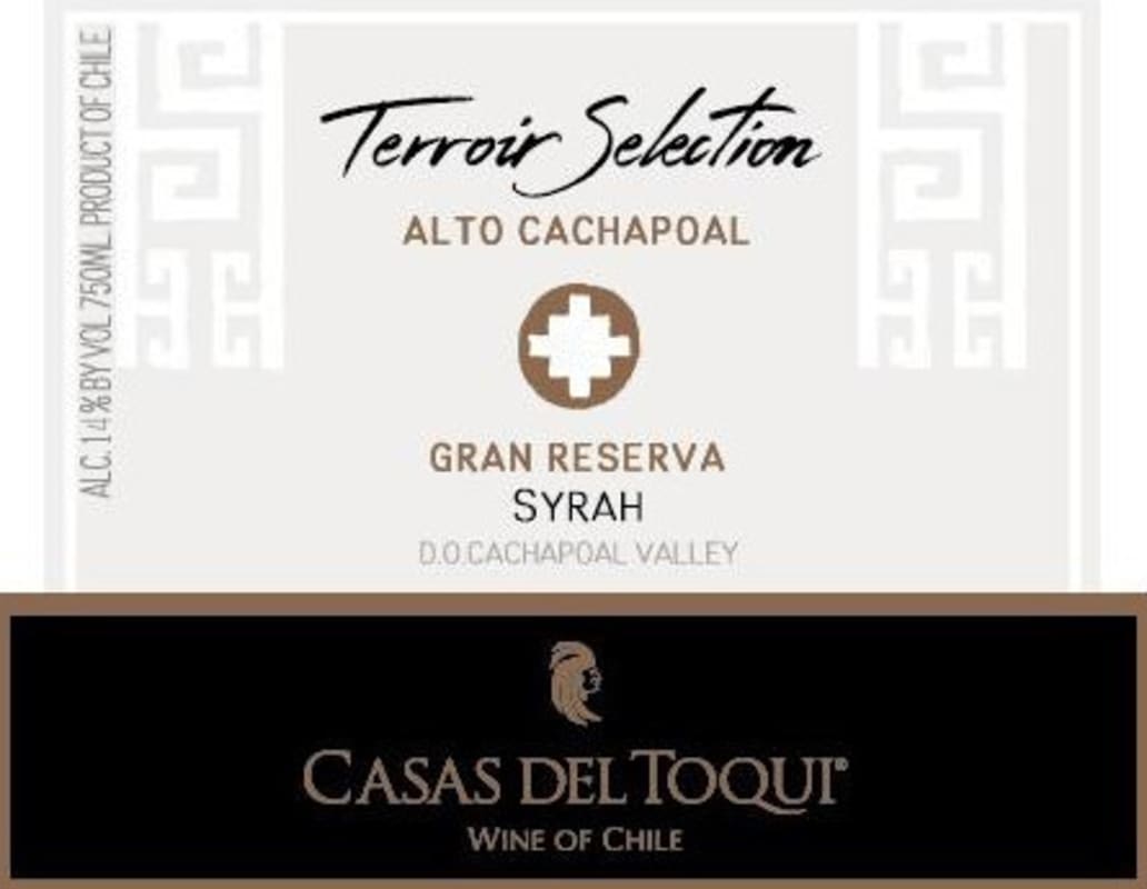 Casas del Toqui Terroir Selection Gran Reserva Syrah 2013 Front Label