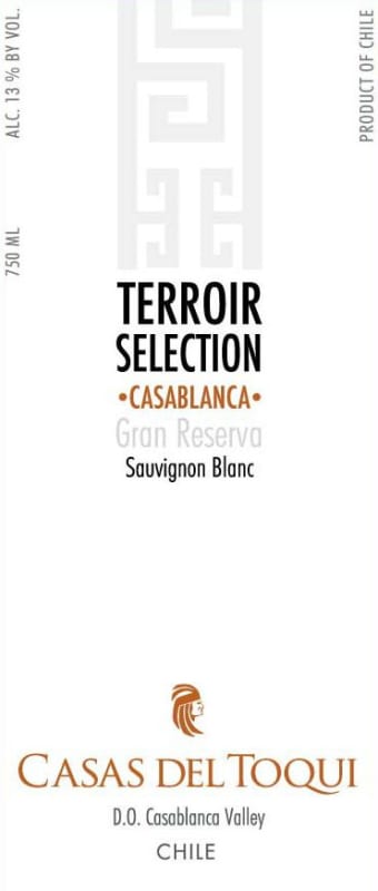 Casas del Toqui Terroir Selection Gran Reserva Sauvignon Blanc 2015 Front Label