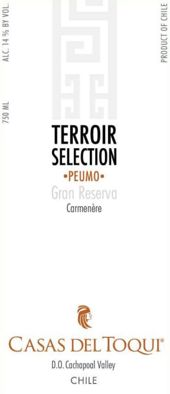 Casas del Toqui Terroir Selection Gran Reserva Carmenere 2011 Front Label