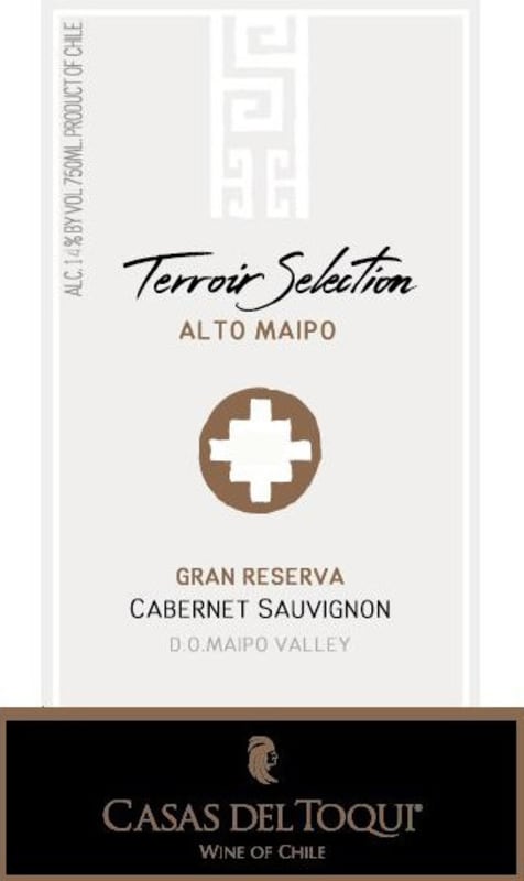 Casas del Toqui Terroir Selection Gran Reserva Cabernet Sauvignon 2013 Front Label