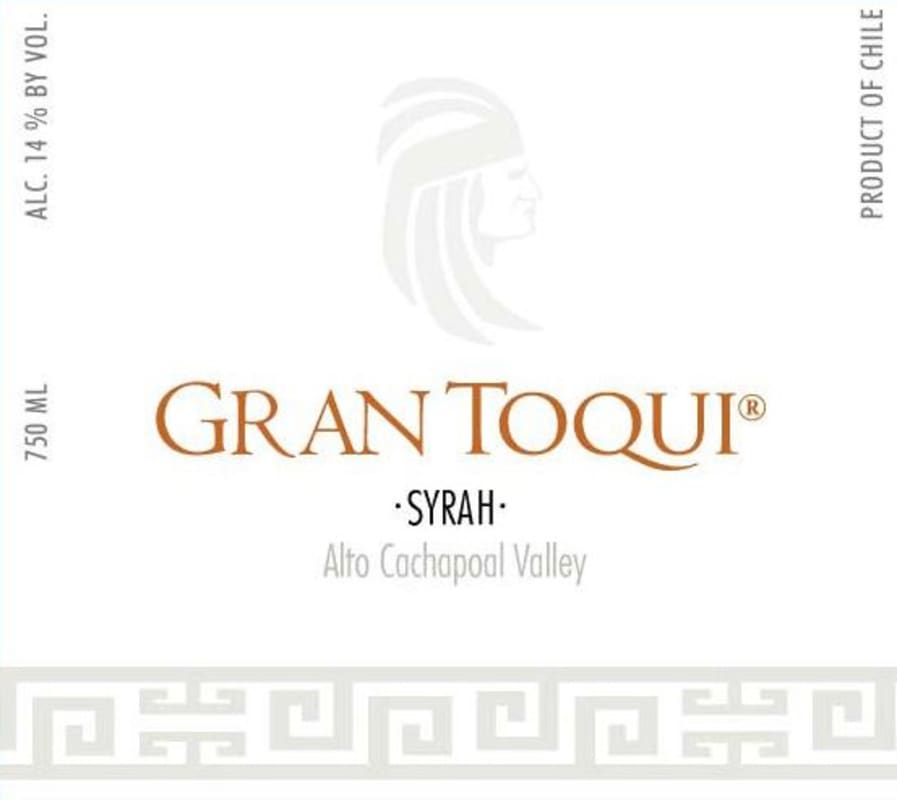Casas del Toqui Gran Toqui Syrah 2013 Front Label