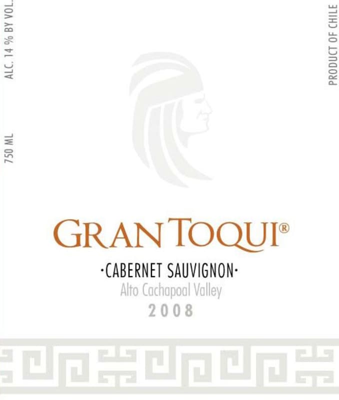 Casas del Toqui Gran Toqui Cabernet Sauvignon 2008 Front Label
