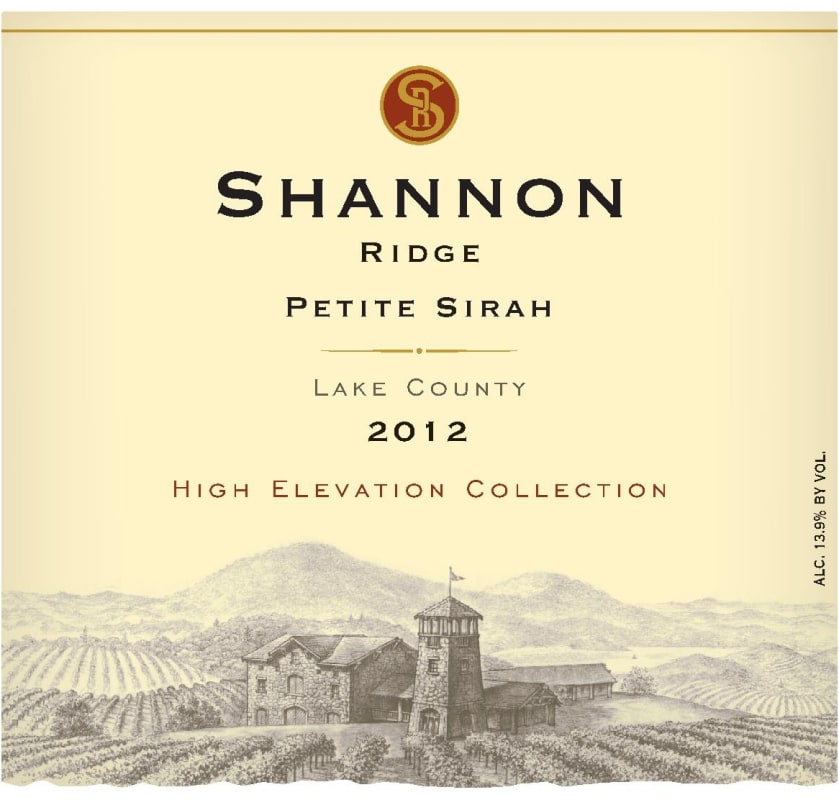 Shannon Ridge Petite Sirah 2012 Front Label