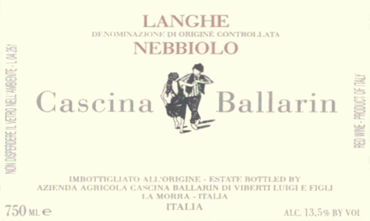 Cascina Ballarin Langhe Nebbiolo 2006 Front Label